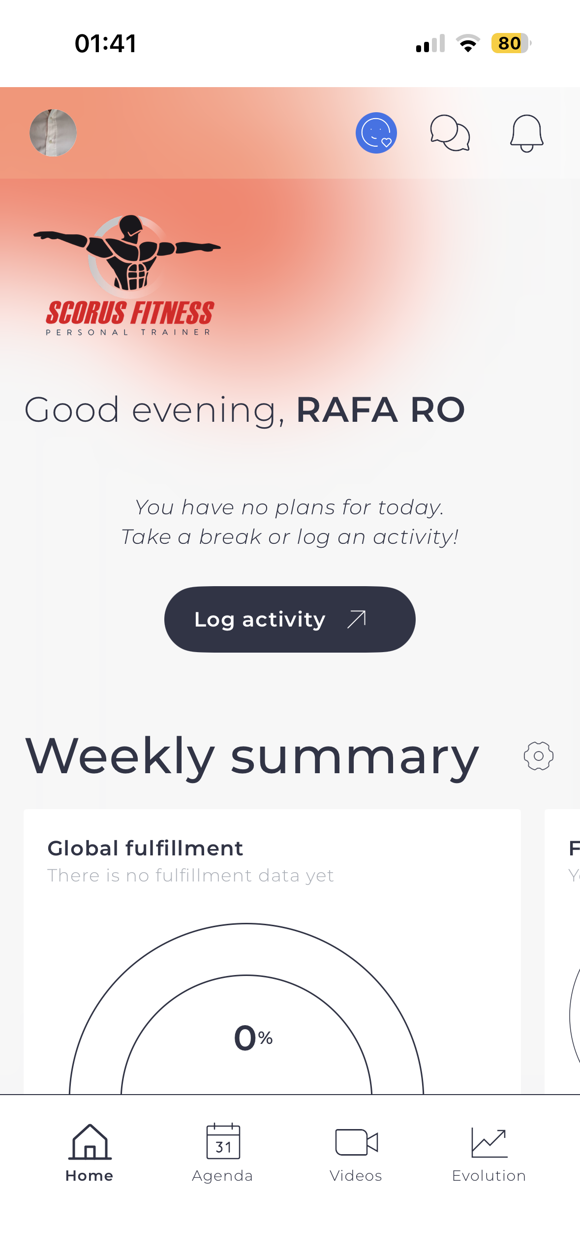 Interfaz App Scorus - Pantalla 2